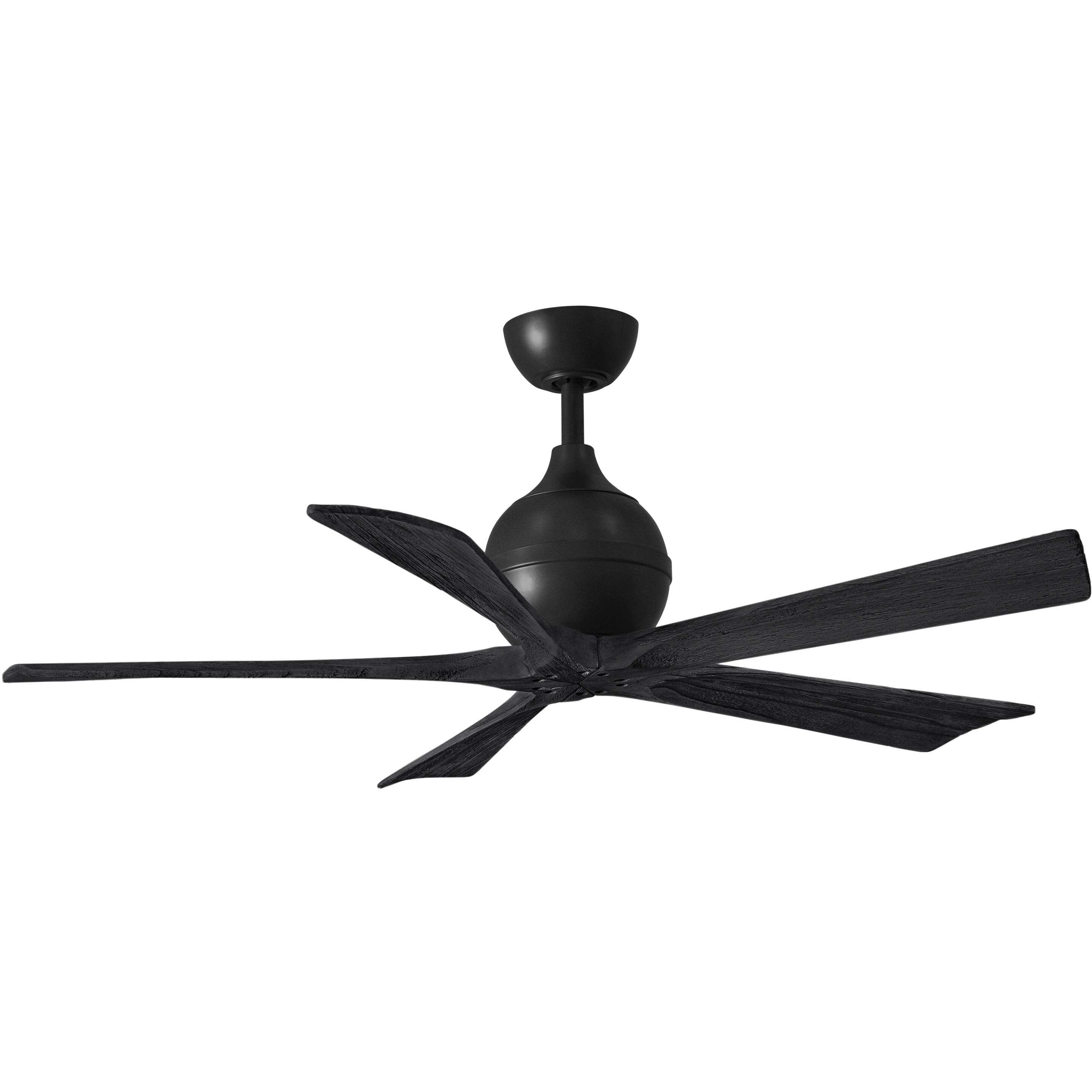 Atlas Irene-5 52 inch Matte Black Paddle Fan, Atlas