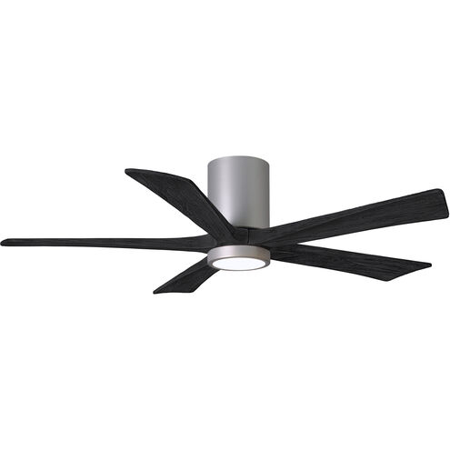 Atlas Irene-5HLK 52 inch Brushed Nickel with Matte Black Blades Ceiling Fan, Flush Mounted