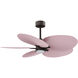 Atlas Alessandra TROPICAL - LK 48 inch Textured Bronze with Light Pink Blades Ceiling Fan