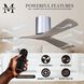 Atlas Irene-3H 42 inch Polished Chrome with Gray Ash Blades Ceiling Fan