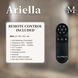 Atlas Ariella 64 inch Matte White with Matte Black Blades Ceiling Fan