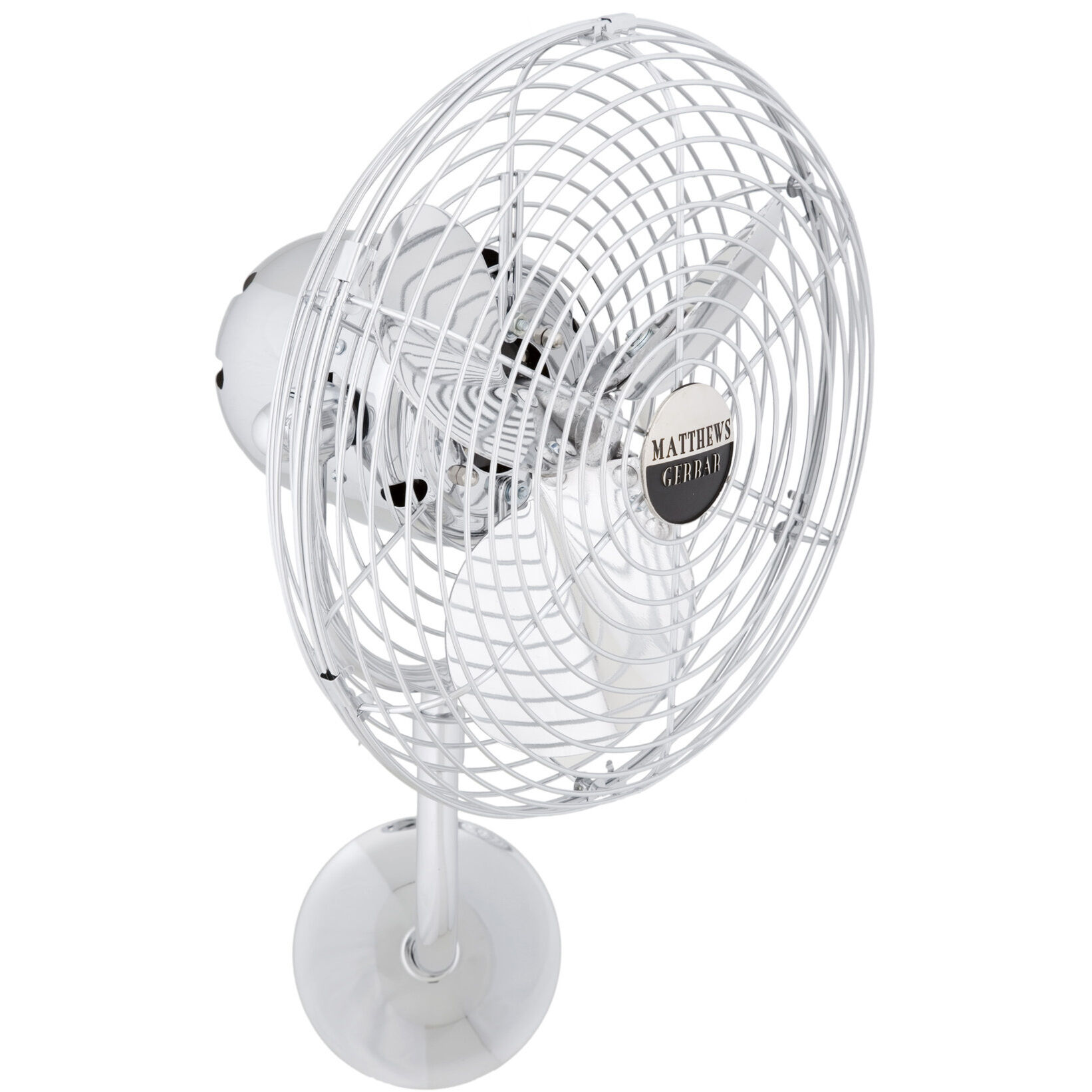 Matthews-Gerbar Michelle Parede 20 inch Polished Chrome Directional Wall Fan, Matthews-Gerbar