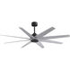 Atlas Ariella 64 inch Matte Black with Barn Wood Tone Blades Ceiling Fan