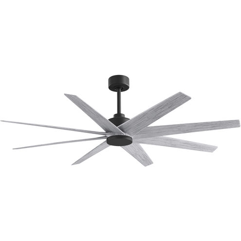 Atlas Ariella 64 inch Matte Black with Barn Wood Tone Blades Ceiling Fan