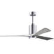 Atlas Patricia-3 60 inch Polished Chrome with Barnwood Tone Blades Ceiling Fan in Barn Wood, Atlas