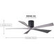 Atlas Irene-5H 60 inch Gloss White with Matte White Blades Ceiling Fan, Flush Mounted