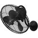 Atlas Laura 19.5 inch Matte Black Oscillating Wall Fan, Atlas
