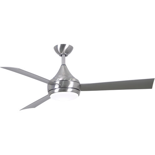 Atlas Donaire 52 inch Brushed Stainless with Silver Blades Indoor/Outdoor Ceiling Fan, 316 Marine Grade Stainless Steel