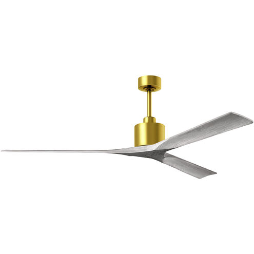 Atlas Nan XL 72 inch Brushed Brass with Barnwood Tone Blades Ceiling Fan in Barn Wood