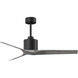 Atlas Mollywood 60 inch Matte Black with Barn Wood Tone Blades Ceiling Fan, Atlas