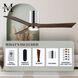 Atlas Irene-3HLK 42 inch Polished Chrome with Walnut Tone Blades Ceiling Mount Paddle Fan, Flush Mounted