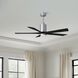 Atlas Patricia-5 60 inch Brushed Nickel with Matte Black Blades Ceiling Fan
