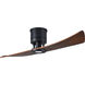 Atlas Lindsay 52 inch Matte Black with Walnut Tone Blades Ceiling Fan, Atlas