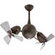 Atlas Acqua 16 inch Textured Bronze with Barn Wood Tone Blades Rotational Ceiling Fan