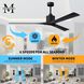Atlas Nan XL 72 inch Matte Black Ceiling Fan