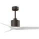 Atlas Mollywood 42 inch Textured Bronze with Matte White Blades Ceiling Fan, Atlas