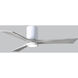 Atlas Irene-3HLK 52 inch Gloss White with Barnwood Tone Blades Ceiling Mount Paddle Fan in Barn Wood, Flush Mounted