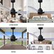 Atlas Alessandra 42 inch Matte Black with Brushed Nickel Blades Indoor/Outdoor Ceiling Fan