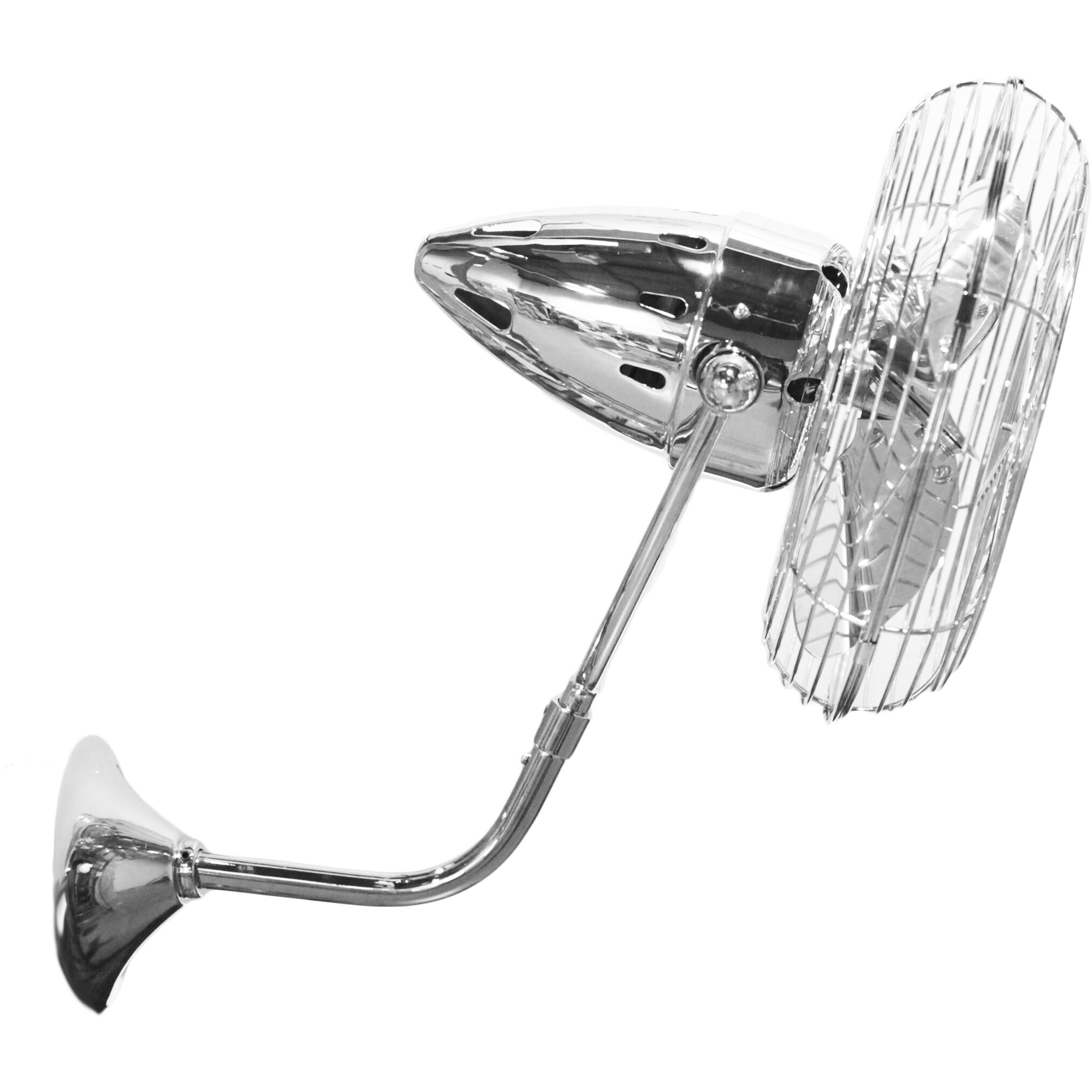Matthews-Gerbar Bruna Parede 21 inch Polished Chrome Directional Wall Fan, Matthews-Gerbar