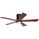 Atlas Irene-5HLK 52 inch Brushed Bronze with Walnut Tone Blades Flush Mount Paddle Fan