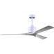 Atlas Nan 60 inch Matte White with Barn Wood tone Blades Ceiling Fan