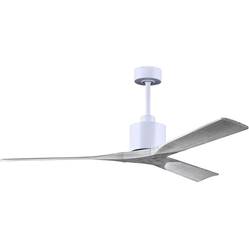 Atlas Nan 60 inch Matte White with Barn Wood tone Blades Ceiling Fan