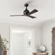 Atlas Irene-3 52 inch Matte Black with Walnut Tone Blades Paddle Fan, Paddle Fan