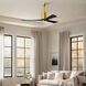 Atlas Patricia-3 60 inch Brushed Brass with Matte Black Blades Ceiling Fan