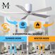Atlas Irene-5H 52 inch Textured Bronze with Barnwood Tone Blades Ceiling Mount Paddle Fan in Barn Wood, Flush Mounted
