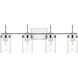 Benny 4 Light 32 inch Chrome Bath Sconce Wall Light