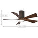 Atlas Irene-5HLK 42 inch Walnut Tone with Barnwood Tone Blades Ceiling Mount Paddle Fan in Barn Wood, Flush Mounted