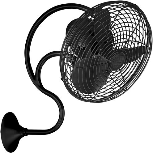 Atlas Melody 20 inch Matte Black Wall Fan, Atlas