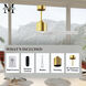 Atlas Mollywood 60 inch Brushed Brass with Matte White Blades Ceiling Fan