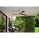 Atlas Irene-3H 52 inch Gloss White with Walnut Tone Blades Ceiling Mount Paddle Fan, Flush Mounted