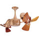 Matthews-Gerbar Duplo-Dinamico 36 inch Polished Copper with Mahogany Blades Ceiling Fan, Matthews-Gerbar
