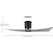 Atlas Lindsay 52 inch Matte Black with Barnwood Tone Blades Ceiling Fan in Barn Wood, Atlas