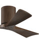 Atlas Irene-3H 42 inch Walnut Ceiling Mount Paddle Fan, Flush Mounted