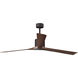 Atlas Nan XL 72 inch Textured Bronze with Walnut Blades Ceiling Fan