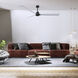 Atlas Alessandra 42 inch Matte Black with Brushed Nickel Blades Indoor/Outdoor Ceiling Fan