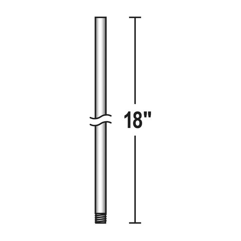 Atlas Gloss White Ceiling Fan Down Rod in 18