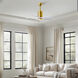 Atlas Patricia-5 42 inch Brushed Brass with Matte White Blades Ceiling Fan