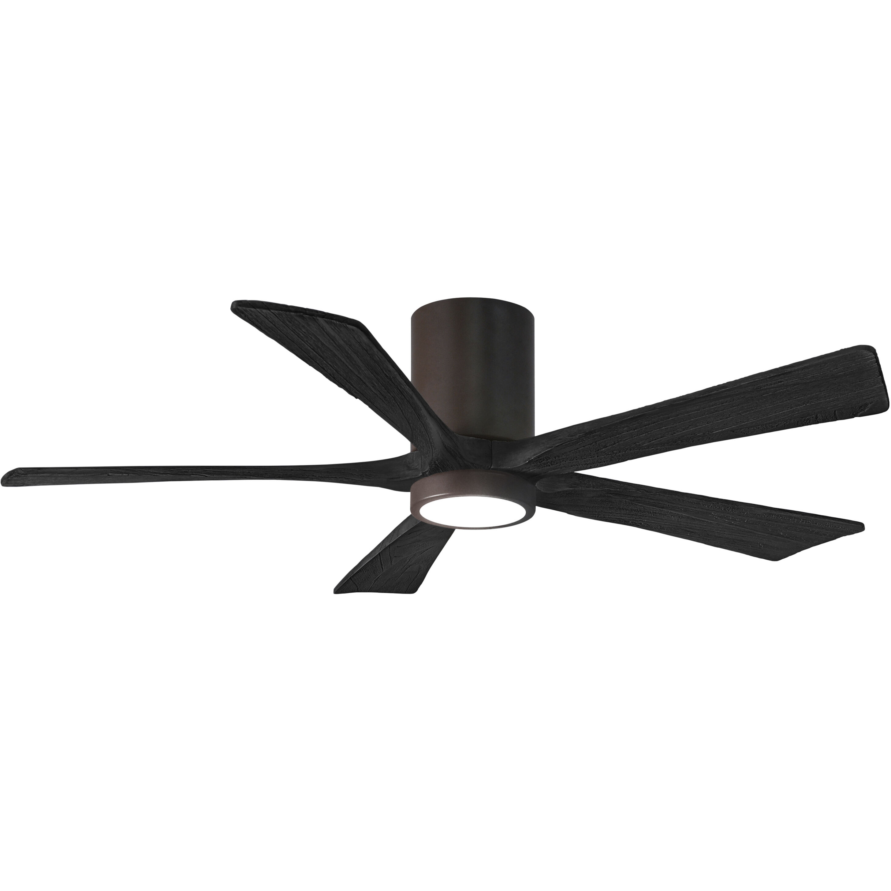 Atlas Irene-5HLK 52 inch Textured Bronze with Matte Black Blades Flush Mount Paddle Fan, Flush Mounted