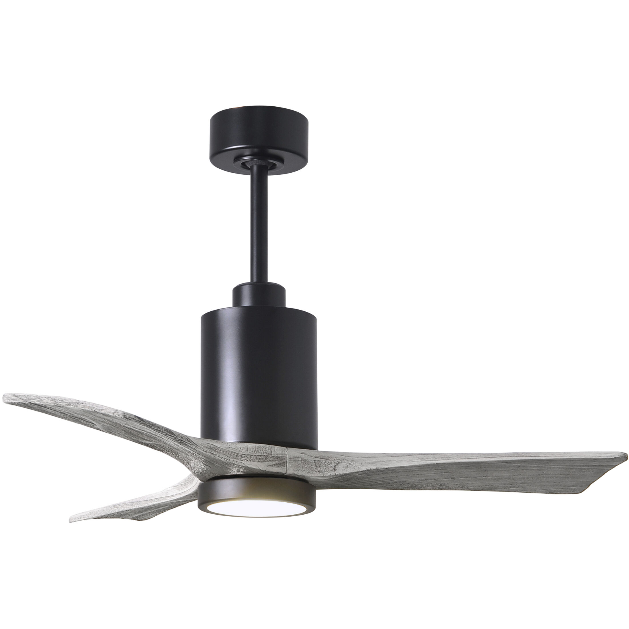Atlas Patricia-3 42 inch Matte Black with Barn Wood Tone Blades Ceiling Fan, Atlas