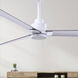 Atlas Alessandra 42 inch Matte White with Brushed Nickel Blades Indoor/Outdoor Ceiling Fan