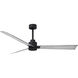 Atlas Alessandra 56 inch Matte Black with Barn Wood Tone Blades Ceiling Fan