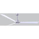 Atlas Alessandra 72 inch Brushed Nickel with Matte White Blades Indoor/Outdoor Ceiling Fan