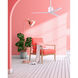 Atlas Eliza 56 inch Gloss White Ceiling Fan, Paddle Fan