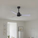 Atlas Alessandra 42 inch Matte Black with Brushed Nickel Blades Ceiling Fan
