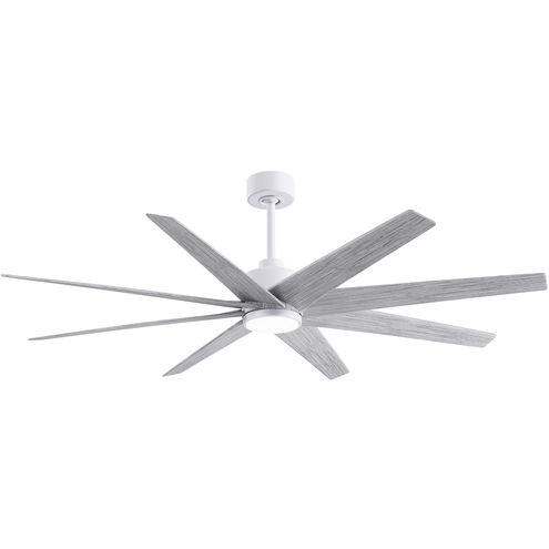 Atlas Ariella-LK 64 inch Matte White with Barn Wood Tone Blades Ceiling Fan