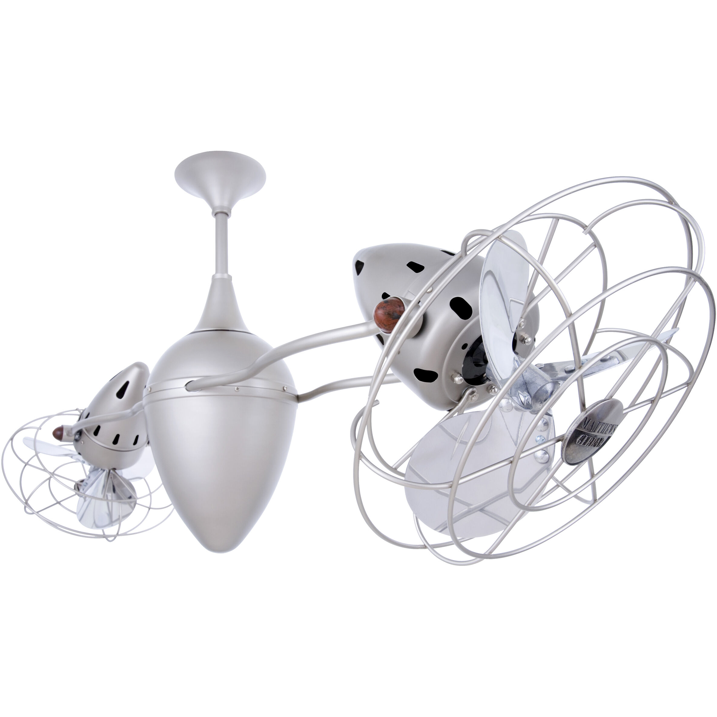 Matthews-Gerbar Ar Ruthiane 13 inch Brushed Nickel Rotational Ceiling Fan, Matthews-Gerbar